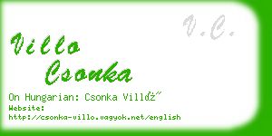 villo csonka business card